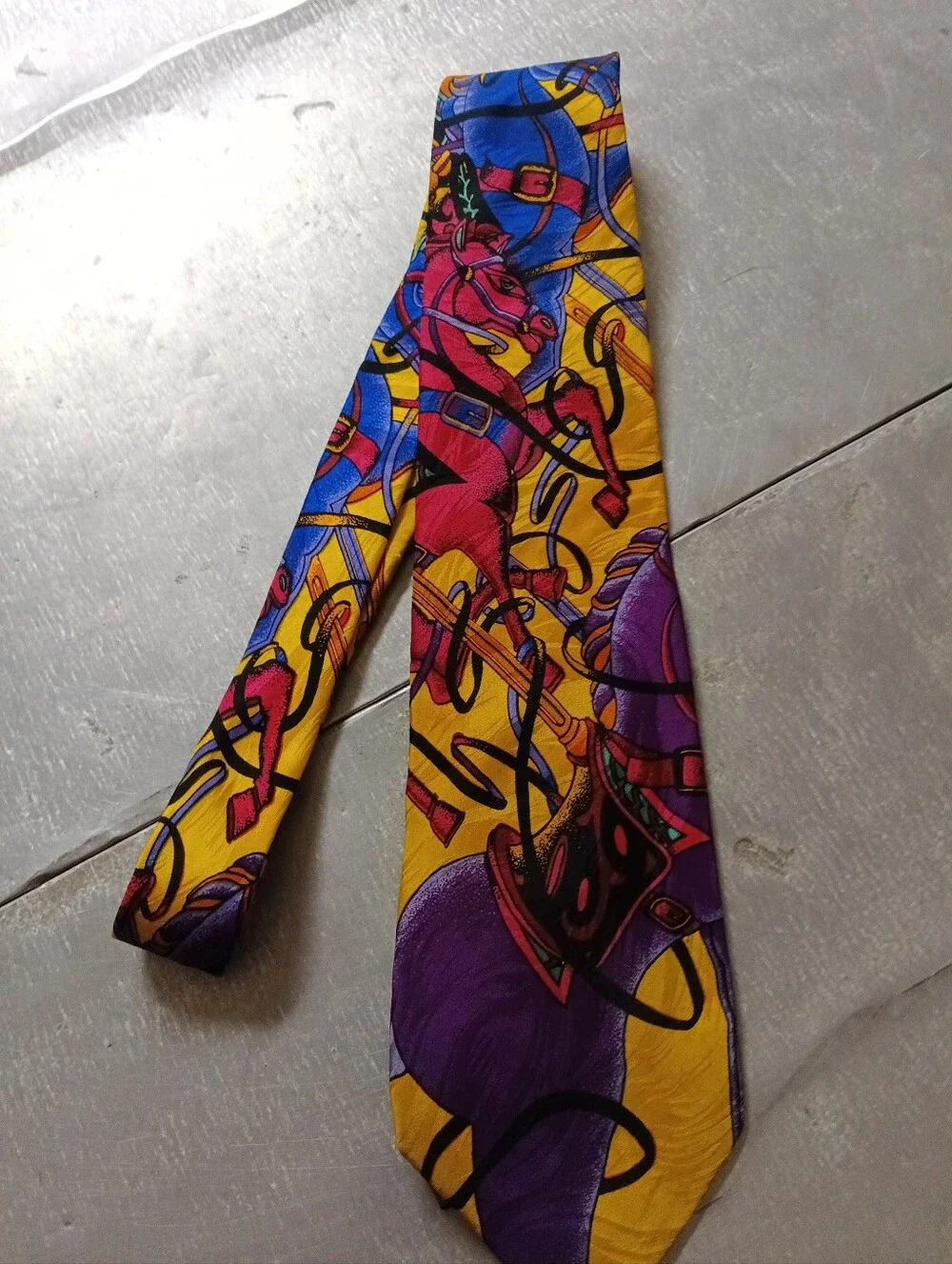 Rush Limbaugh Vintage 100% Silk Necktie Warhorse Multi Color
